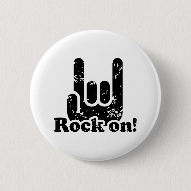 Rock On Button (Vorderseite)