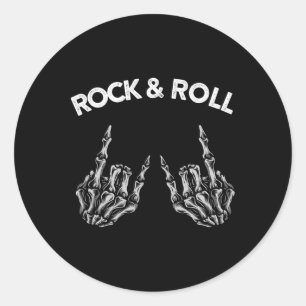Rock on Bynd T-Shirts für Frauen Rock and Roll s f Runder Aufkleber