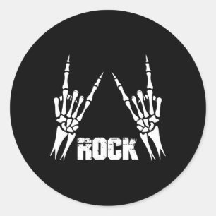 Rock on Bynd T-Shirts für Frauen Rock and Roll s f Runder Aufkleber