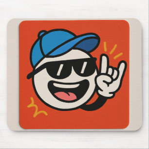 Rock on - Cartoon Sticker 😎 Mousepad