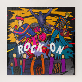 Rock on Colorful Band Konzert Puzzle