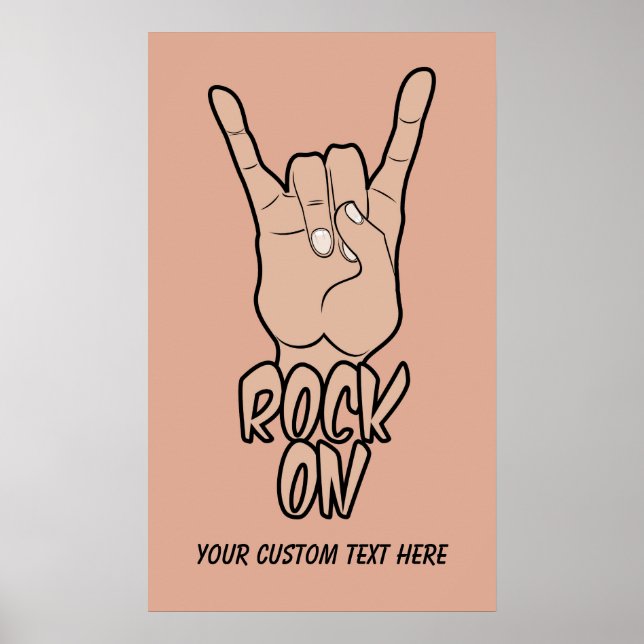 ROCK ON custom color poster (Vorne)