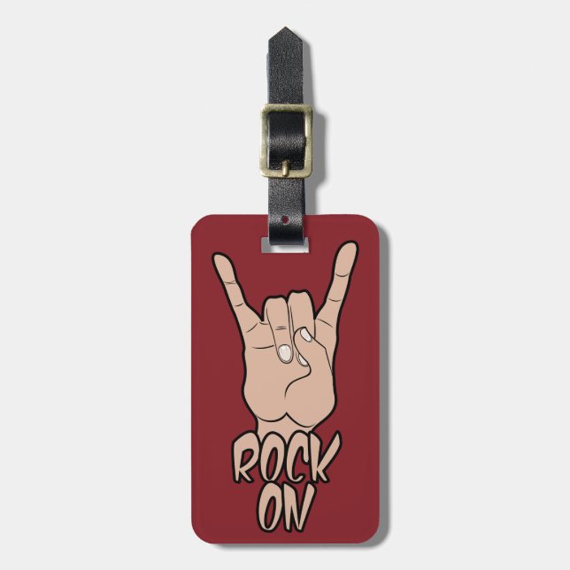 "Rock On Custom Gepäckanhänger" Gepäckanhänger (Vorderseite vertikal)