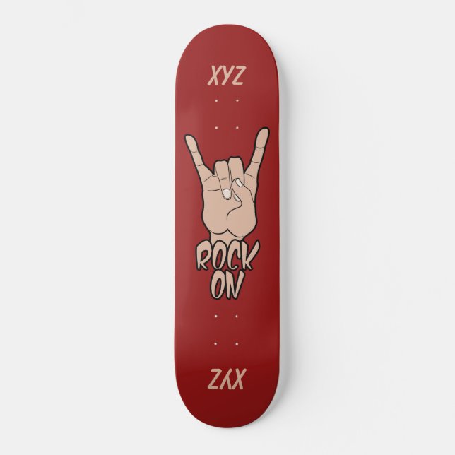 ROCK ON custom monogram skateboards (Vorderseite)