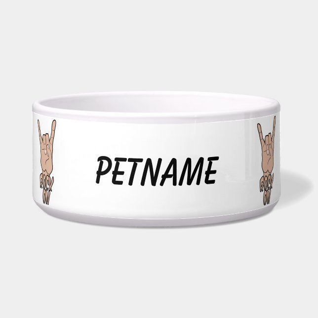 ROCK ON custom pet bowls Napf (Vorderseite)