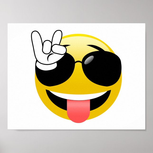 Rock On Emoji Poster (Vorne)