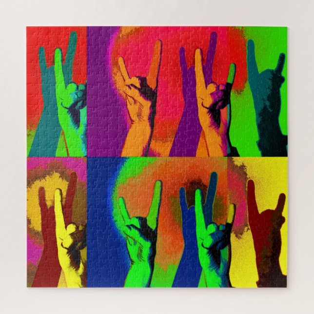 Rock on Everybody - You Rock Hand Signs Puzzle (Vertikal)