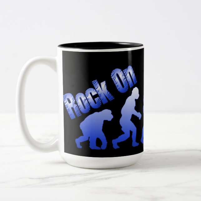 Rock on Evolution Rock Blue Logo Tasse (Links)