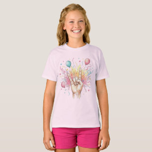 Rock On Geburtstagsfeier - Wasserfarbballons T-Shirt