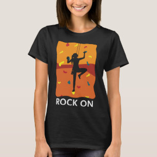 Rock on Girl Climber Boulding T-Shirt
