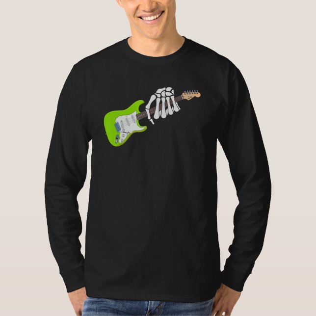 Rock On Guitar Neck - With A Sweet Rock & Roll Ske T-Shirt (Vorderseite)