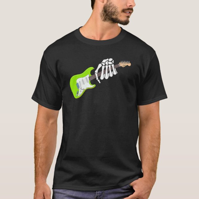 Rock On Guitar Neck - With A Sweet Rock & Roll Ske T-Shirt (Vorderseite)