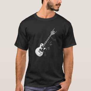 Rock On Guitar Neck With A Sweet Rock & Roll Skele T-Shirt