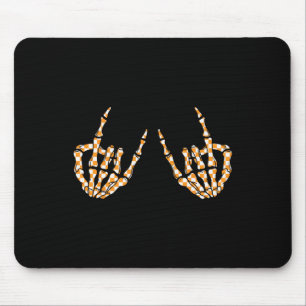 Rock on Halloween Kegelmuster Skeletthand Mousepad