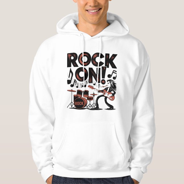 Rock on hoodie (Vorderseite)