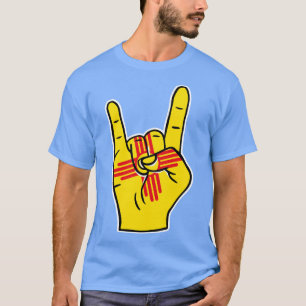Rock on New Mexico Staat Flag Rock Hand T-Shirt