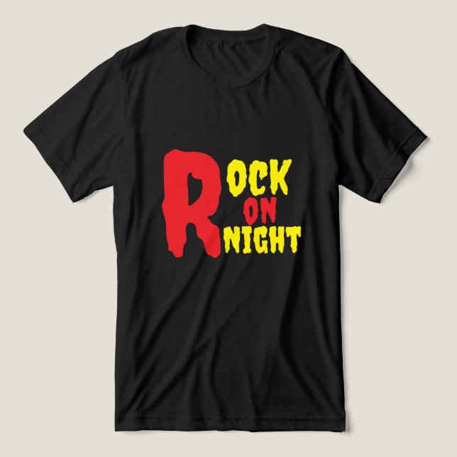 Rock on Night Mens Wear Tri-Blend Shirt (Design Vorderseite)
