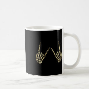 Rock on Rock and Roll Skeleton Hands - für Konzert Kaffeetasse