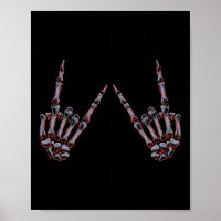 Rock on Rock and Roll Skeleton Hands - für Konzert