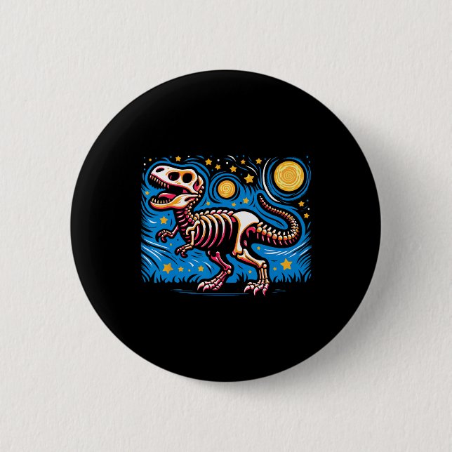 Rock On Rock Star Buddy Konzert - Halloween Skelet Button (Vorderseite)