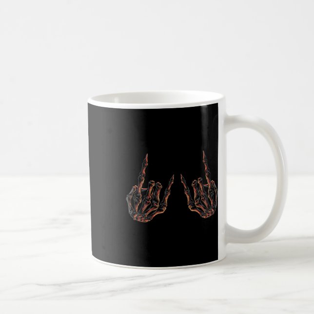 Rock On Rock Star Buddy Konzert - Halloween Skelet Kaffeetasse (Rechts)