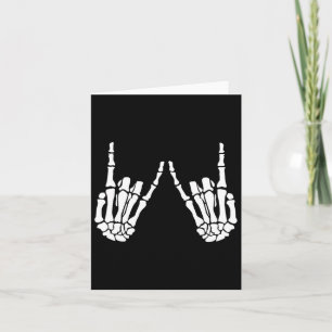 Rock On Rock Star Skeleton Hands Halloween-Kostüm Karte