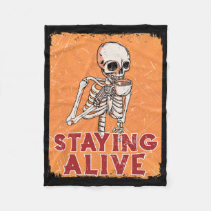 Rock On Rock Star Skeleton Hands - Konzert Bynd Gr Fleecedecke