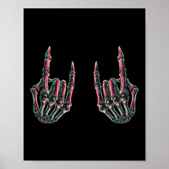 Rock On Rock Star Skeleton Hands - Konzert Bynd Gr Poster (Vorne)