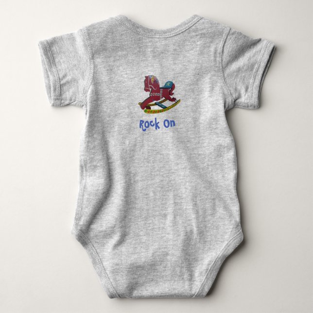 Rock On, Rocking Horse Baby Strampler (Rückseite)