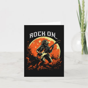 Rock on Skeleton Gitarrenrock und Roll Hall Karte