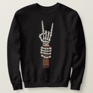 Rock On Skeleton Hand Gitarren-Geschenke Männer Gr Sweatshirt