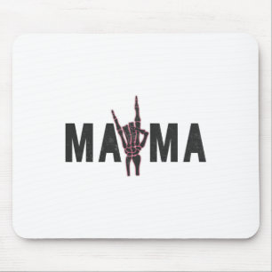 Rock on Skeleton Hand Mama Halloween Vintages T-Sh Mousepad