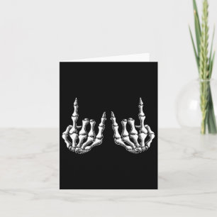 Rock on Skeleton Hand Rock and Roll Men Women Rock Karte