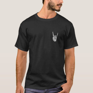 Rock on Skeleton Hand Signieren Minimalalistisches T-Shirt