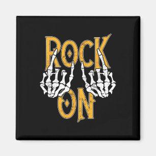 Rock on Skeleton Hands Rock and Roll Metal Konzert Magnet