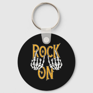 Rock on Skeleton Hands Rock and Roll Metal Konzert Schlüsselanhänger