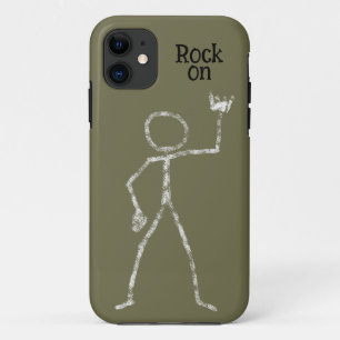Rock On Stickman Handy Groß Band Musik Kreide Case-Mate iPhone Hülle