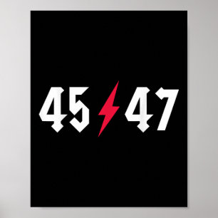 Rock on Trump 45 47 Präsident Trump Rocks Poster