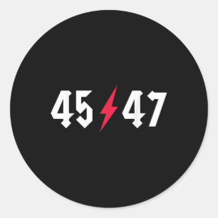 Rock on Trump 45 47 Präsident Trump Rocks Runder Aufkleber