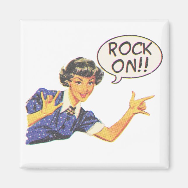 Rock On Vintag Magnet (Vorne)