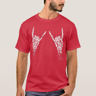 Rock On Vintag Skeleton Hands, Concert star, Meta T-Shirt