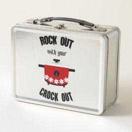 Rock Out mit Crock Out Red Black Metall Brotdose