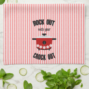 Rock Out mit Ihrem Crock Out Red Strip Geschirrtuch