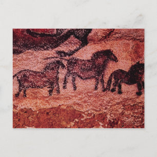 Rock painting of tarpans, um 17000 v. Chr. Postkarte
