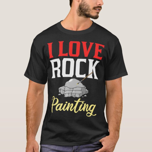 Rock Painting Stone Artist Painter Ideas Premium _ T-Shirt (Vorderseite)