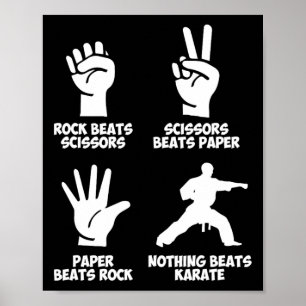 Rock Paper Nothing schlägt Karate Poster