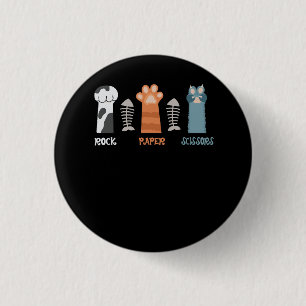 Rock Paper Schere Katzenpaws Niedlich Kitten Haust Button