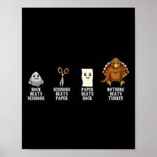 Rock Paper Scheren Erntedank Day Türkei Fall A Poster