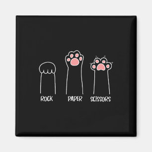 Rock Paper Scheren Handspiel Niedlich Paw Funny Ca Magnet