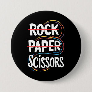 Rock Paper Scissan Lesbian Funny Gay Pride LGBT Button